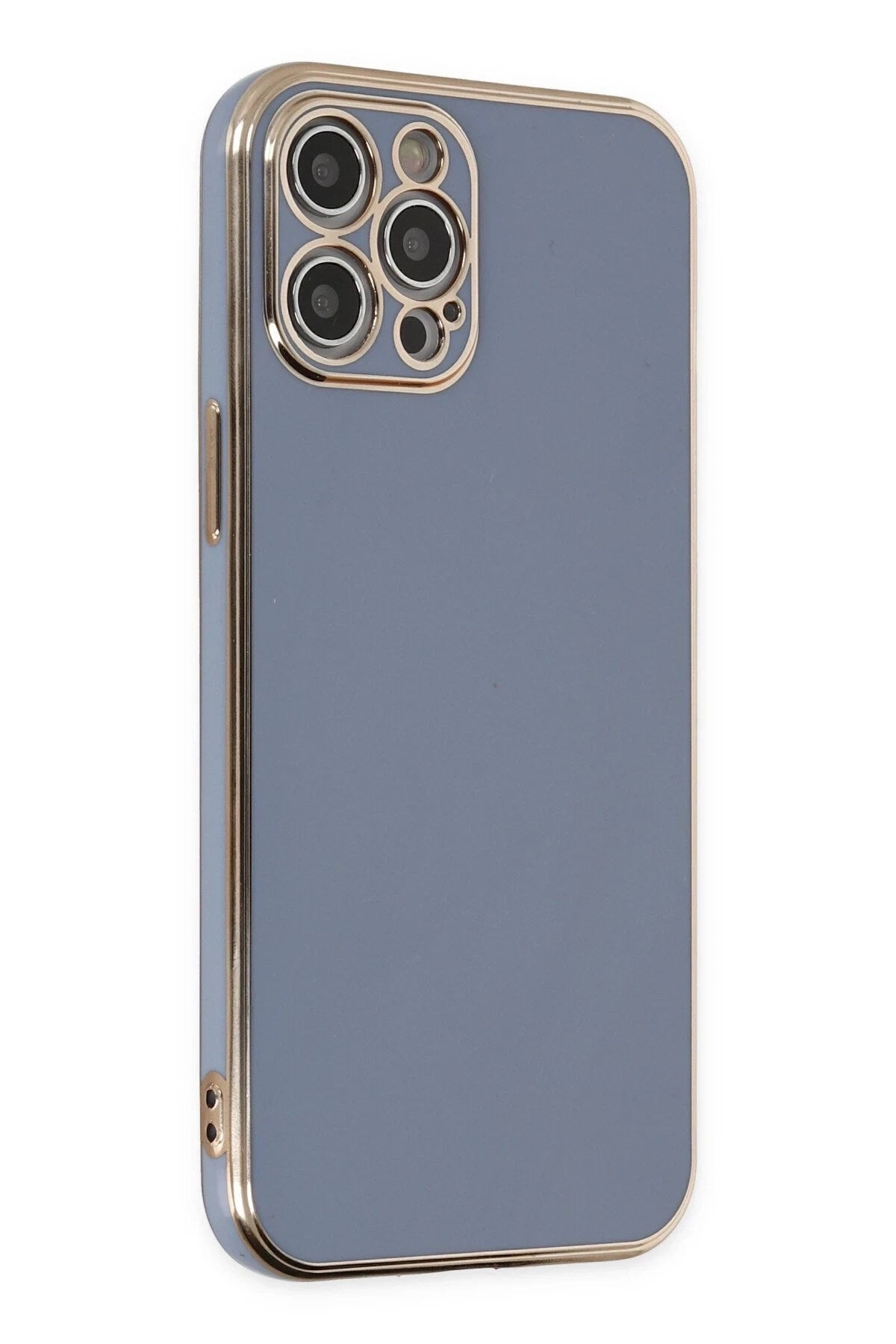 Mey İthalat® iPhone 12 Pro Kılıf Volet Silikon - Mavi