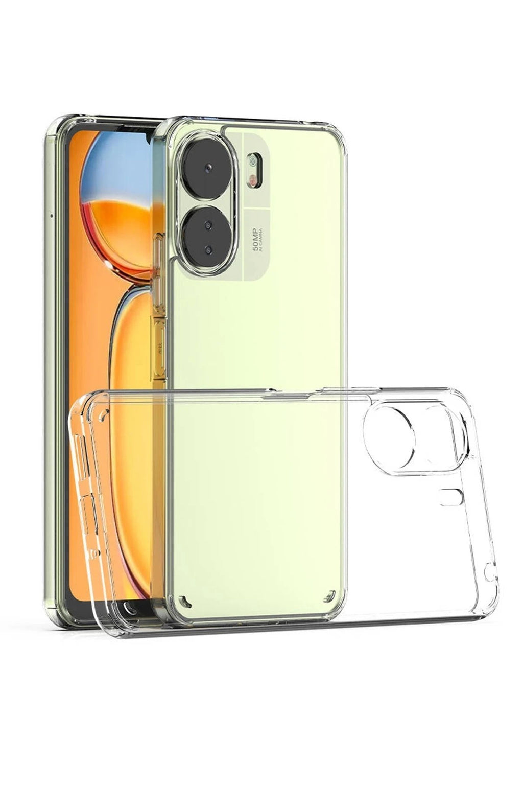 Mey İthalat® Redmi 13C Kılıf Lüx Şeffaf Silikon
