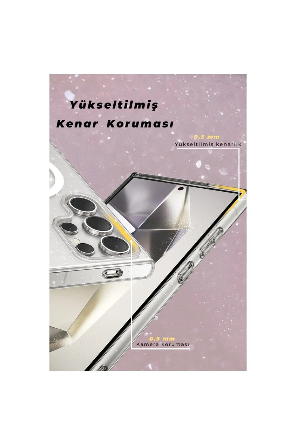 Mey İthalat® Samsung Galaxy S23 FE Kılıf Star Magsafe Kapak - Şeffaf
