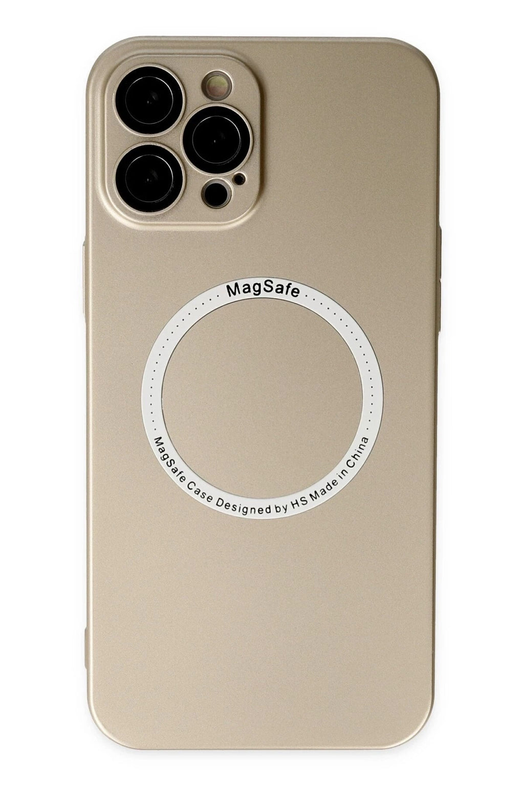 Mey İthalat® iPhone 12 Pro Kılıf Jack Magneticsafe Lens Silikon - Gold