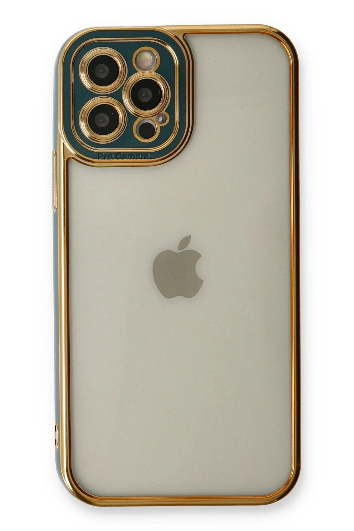 Mey İthalat® iPhone 12 Pro Kılıf Liva Lens Silikon - Yeşil