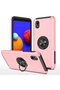 Mey İthalat® Samsung Galaxy A01 Core Kılıf Elit Yüzüklü Kapak - Pembe