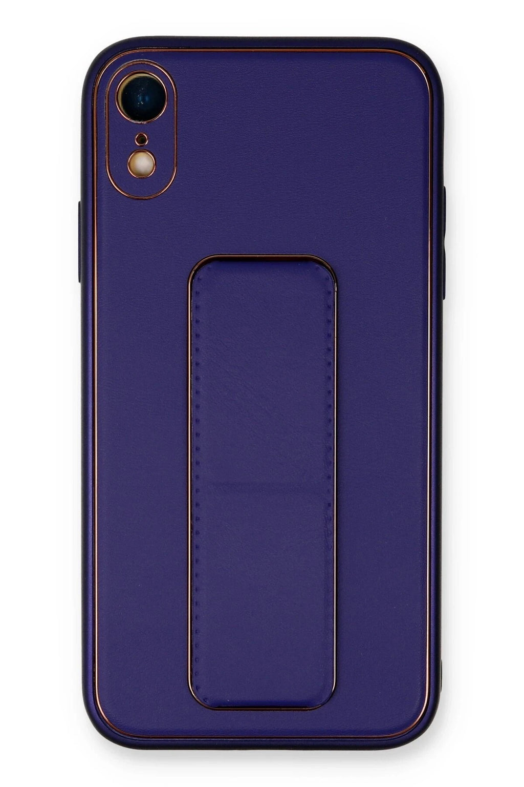 Mey İthalat® iPhone XR Kılıf Coco Deri Standlı Kapak - Mor
