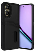 Mey İthalat® Realme 12 Lite Kılıf Sara Kartvizitli Deri Kılıf - Siyah