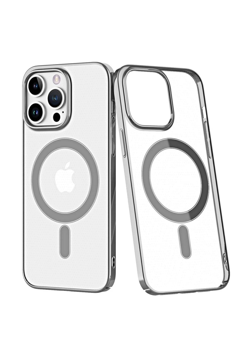 Mey İthalat® iPhone 14 Pro Max Kılıf Element Magneticsafe Sert Kapak - Gümüş