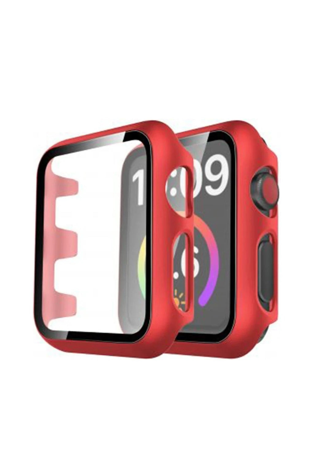 Mey İthalat® Watch 40mm Camlı Kasa Ekran Koruyucu - Kırmızı