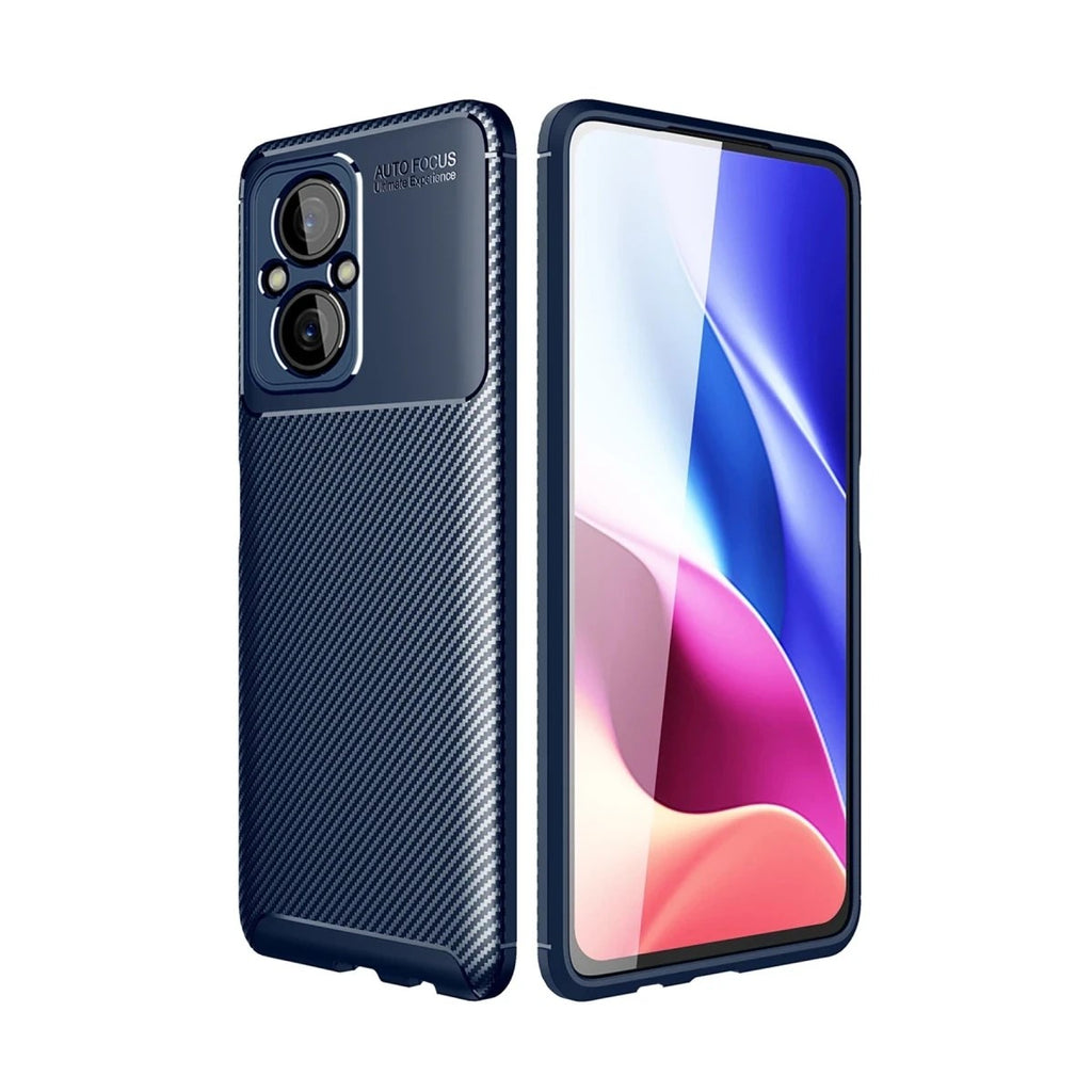 Mey İthalat® Poco M5 Kılıf Auto Focus Karbon Kapak - Lacivert