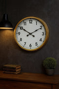 60 Cm Gold Metal Dekoratif Duvar Saati