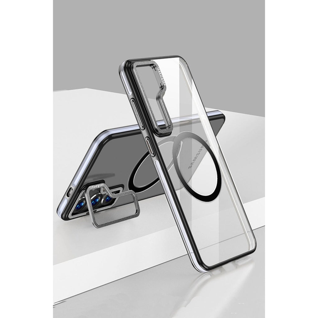 Mey İthalat® Samsung Galaxy S24 Crystal Magsafe Kapak - Siyah