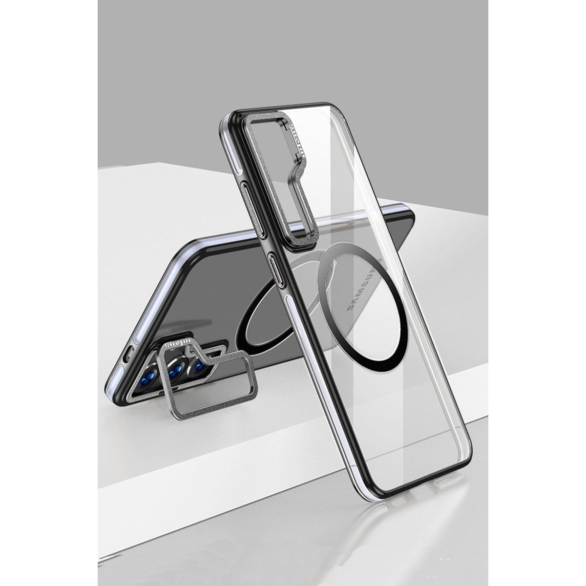 Mey İthalat® Samsung Galaxy S24 Crystal Magsafe Kapak - Siyah