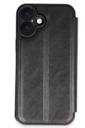 Mey İthalat® iPhone 16 Plus Kılıf Flip Cover - Siyah