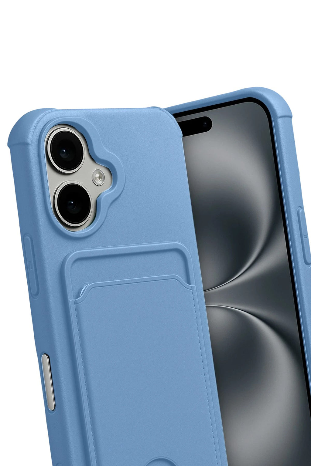 Mey İthalat® iPhone 17 Kelvin Kartvizitli Silikon - Mavi