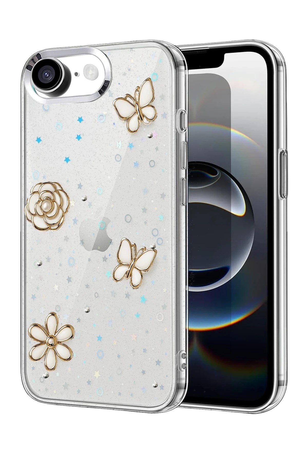 Mey İthalat® iPhone 16E Fiyonk Desenli Kapak - Desen 10