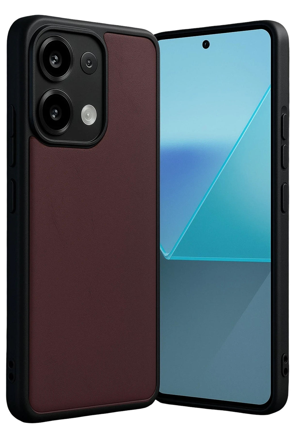 Mey İthalat® Redmi Note 13 4G Kılıf Aras Deri Kapak - Bordo