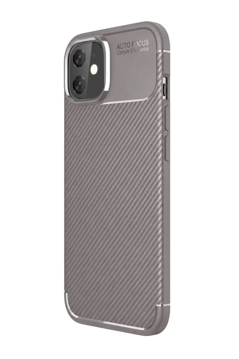 Mey İthalat® iPhone 11 Kılıf Auto Focus Karbon Kapak - Gri