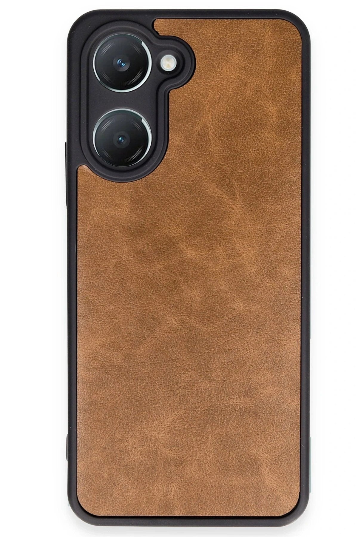 Mey İthalat® Vivo Y18 Kılıf Aras Deri Kapak - Taba