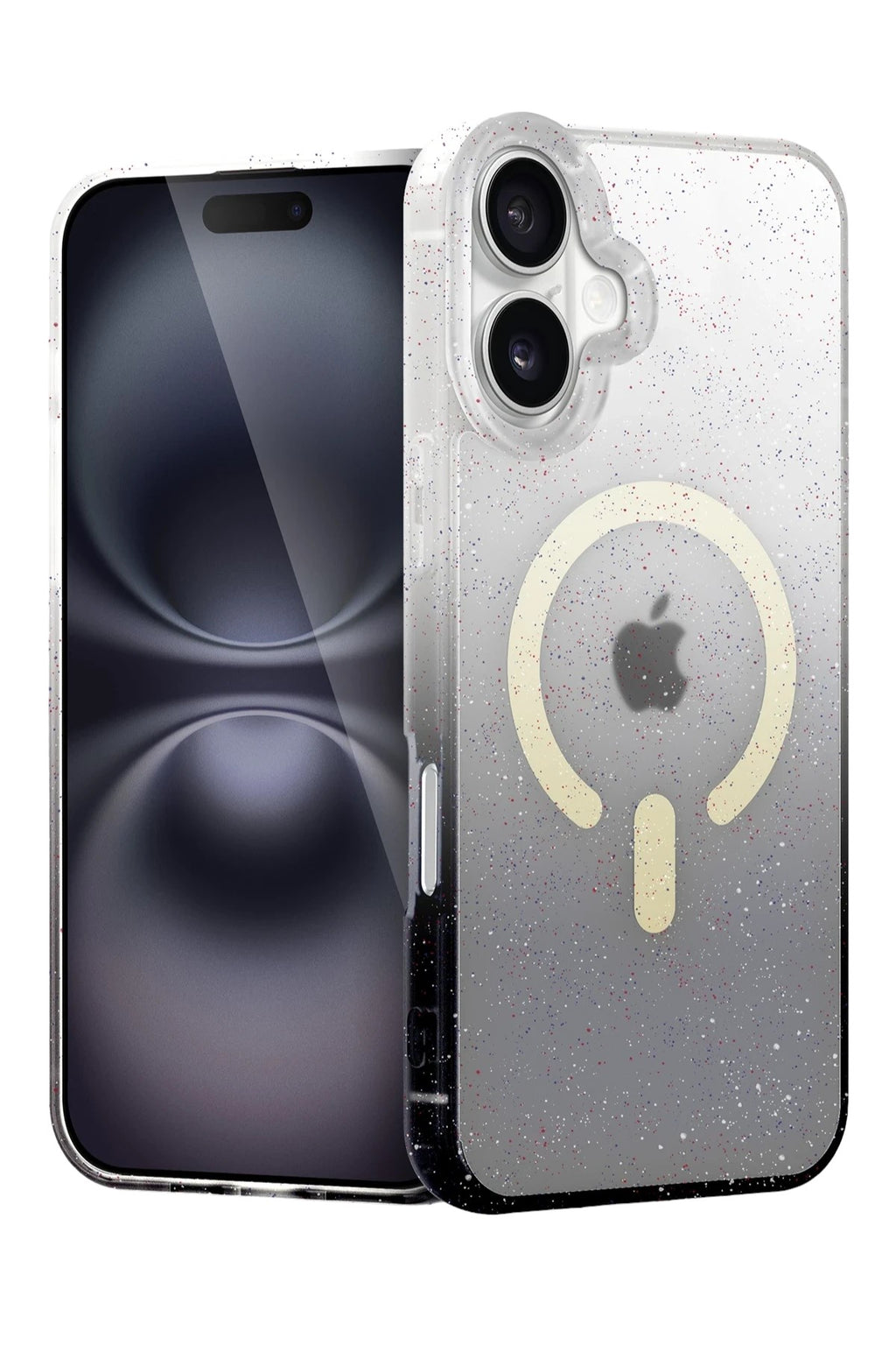 Mey İthalat® iPhone 16 Plus Pummel Shiny Magsafe Kapak - Siyah