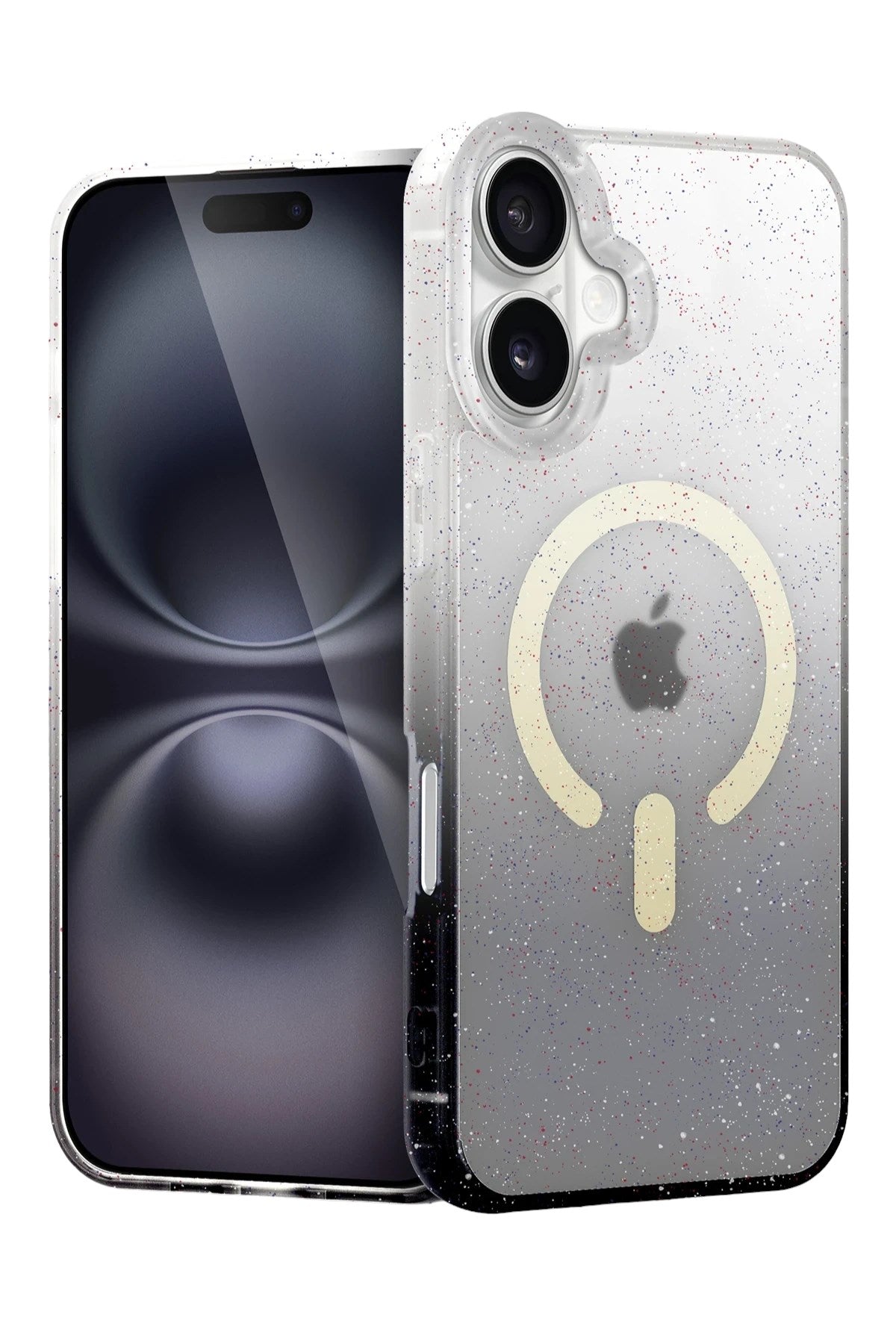 Mey İthalat® iPhone 16 Plus Pummel Shiny Magsafe Kapak - Siyah