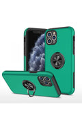 Mey İthalat® iPhone 11 Pro Max Kılıf Elit Yüzüklü Kapak - Yeşil