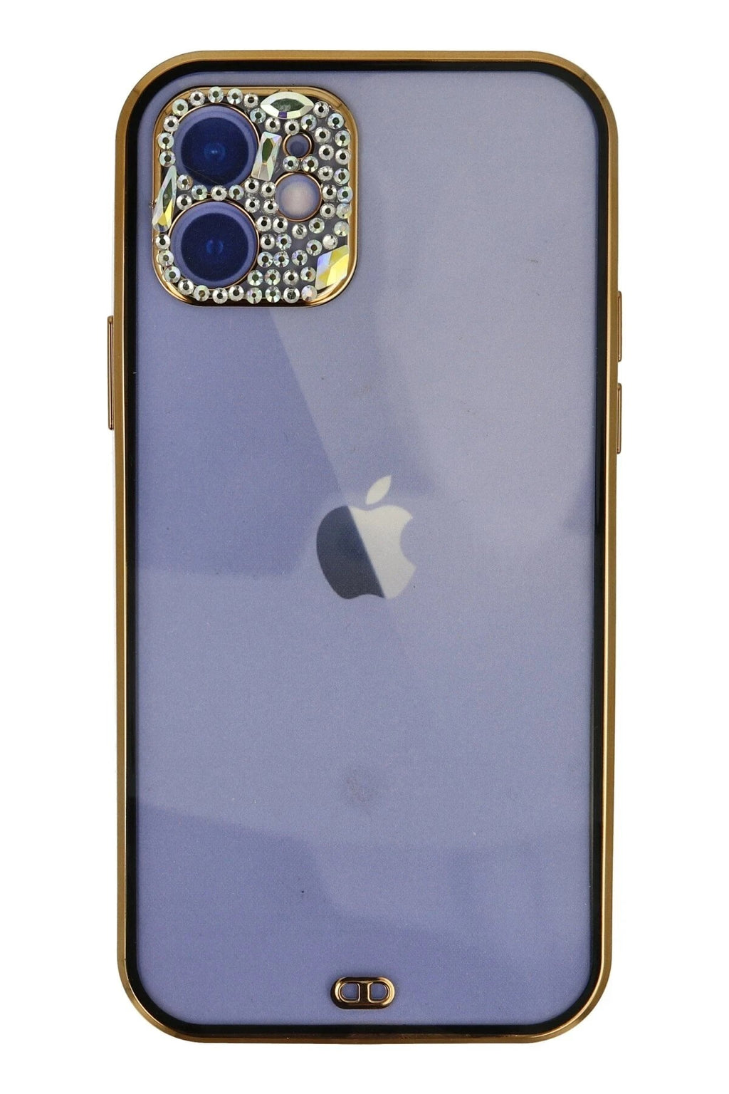 Mey İthalat® iPhone 12 Kılıf Liva Taşlı Silikon - Siyah