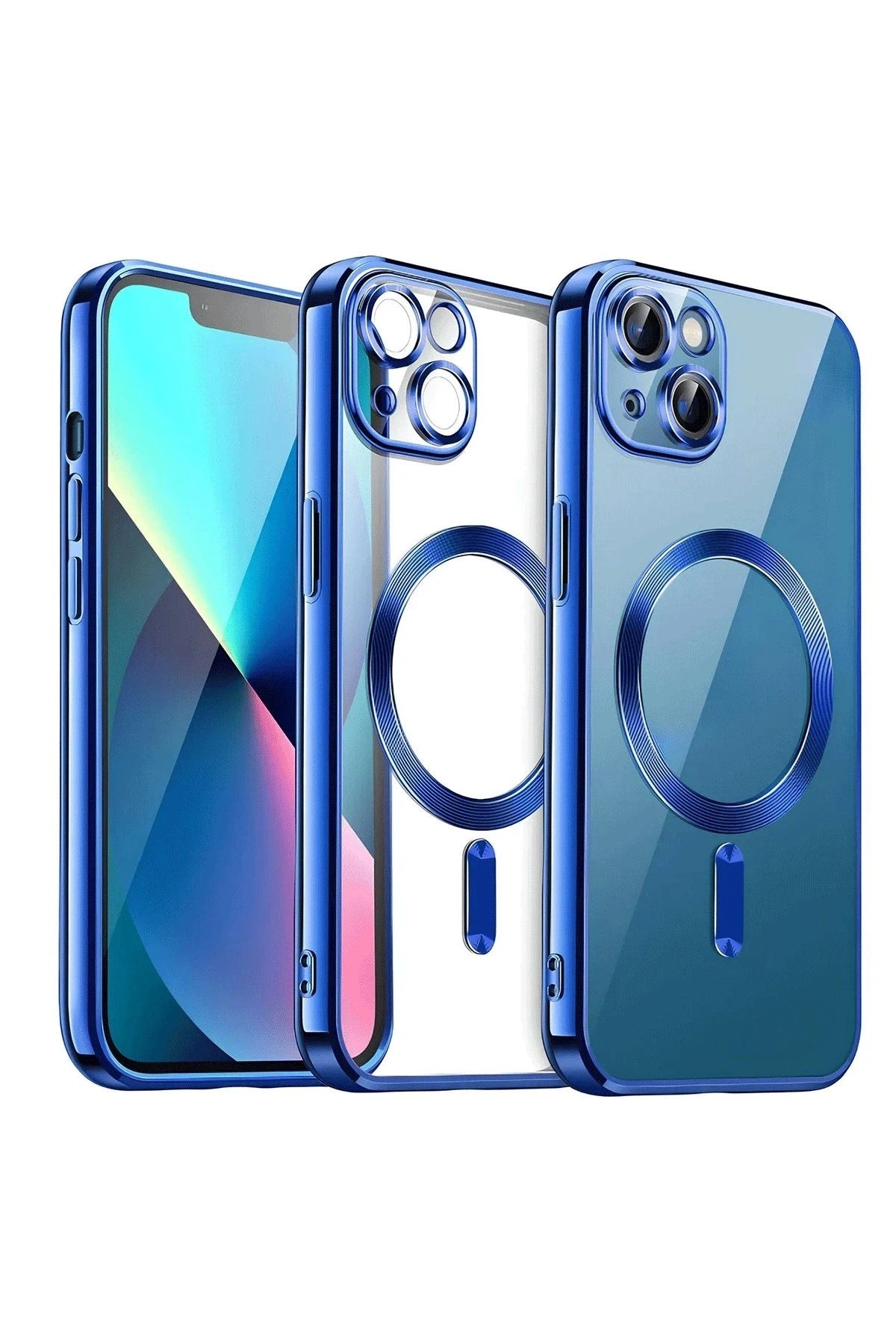 Mey İthalat® iPhone 15 Kılıf Kross Magneticsafe Kapak - Lacivert