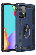 Mey İthalat® Samsung Galaxy A33 5G Kılıf Sofya Yüzüklü Silikon Kapak - Lacivert