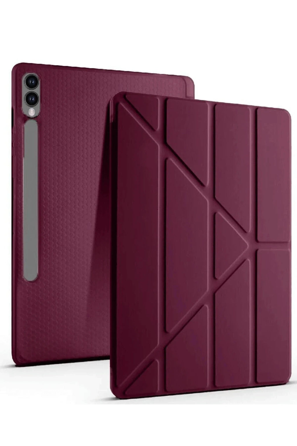 Mey İthalat® Samsung Galaxy X610 Tab S9 FE Plus 12.4 Kılıf Kalemlikli Mars Tablet Kılıfı - Mürdüm