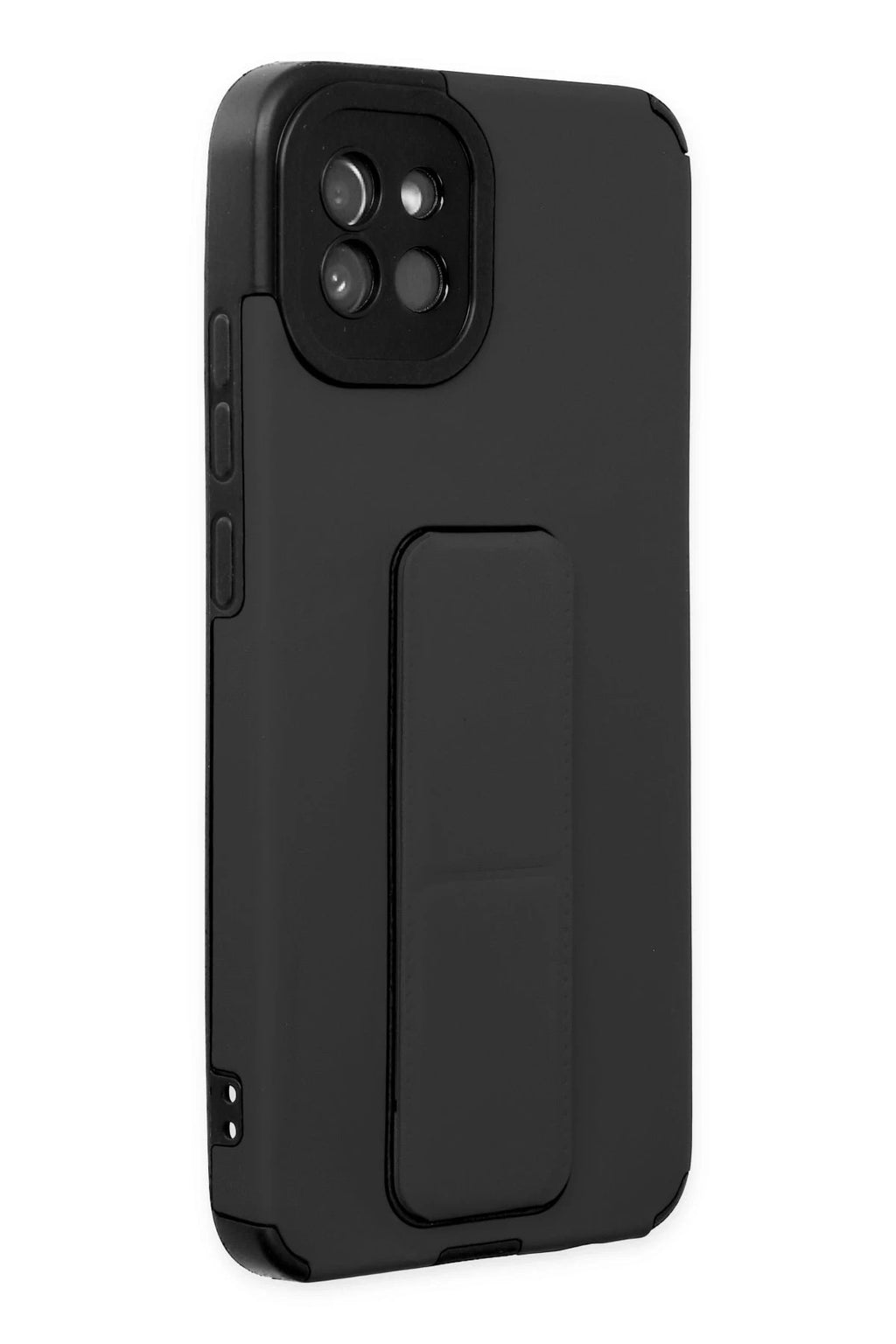 Mey İthalat® Samsung Galaxy A03 Kılıf Mega Standlı Silikon - Siyah