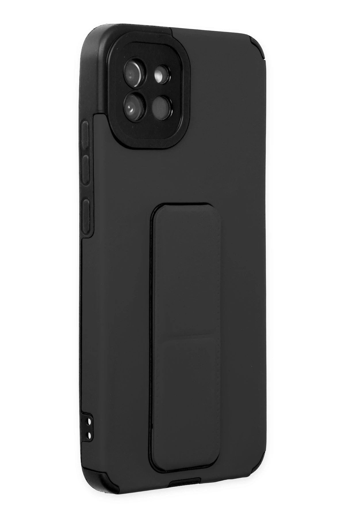 Mey İthalat® Samsung Galaxy A03 Kılıf Mega Standlı Silikon - Siyah