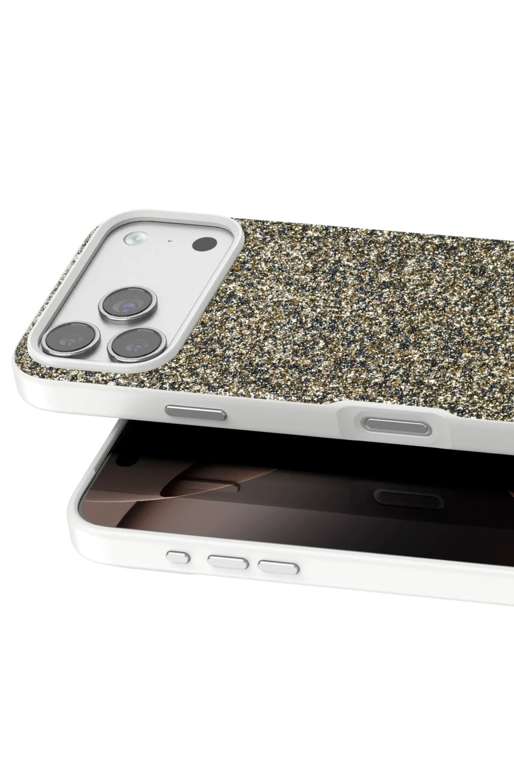 Mey İthalat® iPhone 17 Pro Bright Simli Kapak - Çöl Titanyum