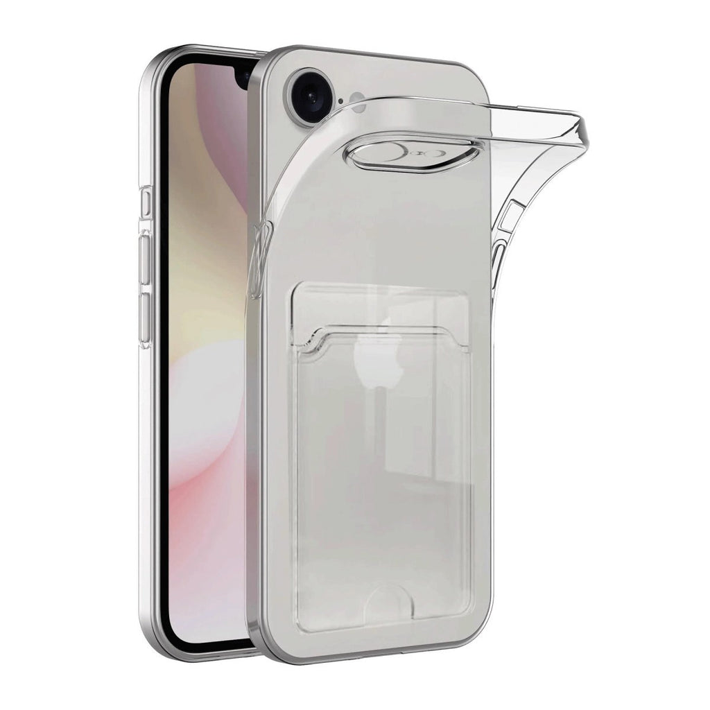 Mey İthalat® iPhone 16E Kılıf Kart Şeffaf Silikon - Şeffaf