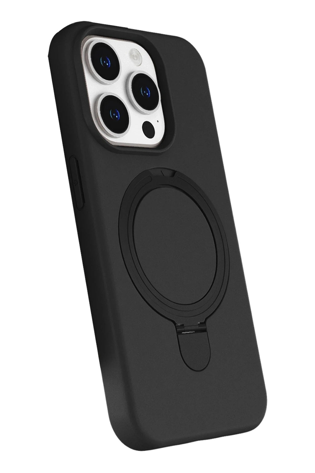 Mey İthalat® iPhone 15 Pro Max Regal Magsafe Standlı Kapak - Siyah