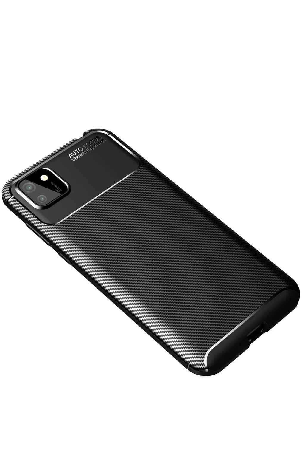 Mey İthalat® Huawei Y5P Kılıf Auto Focus Karbon Kapak - Siyah