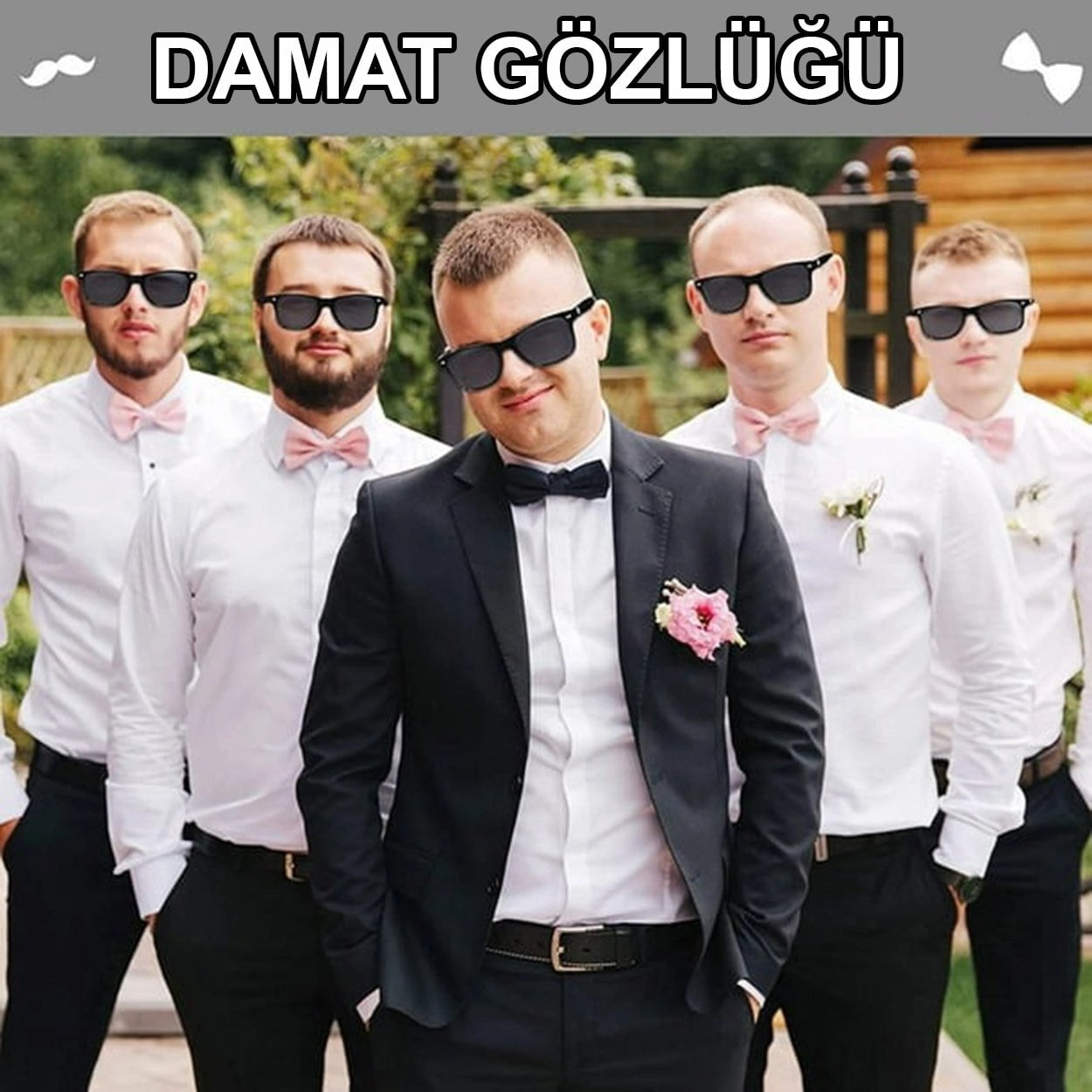 Mey İthalat® Damat Gözlüğü – Düğün ve Bekarlığa Veda Partisi Aksesuarı