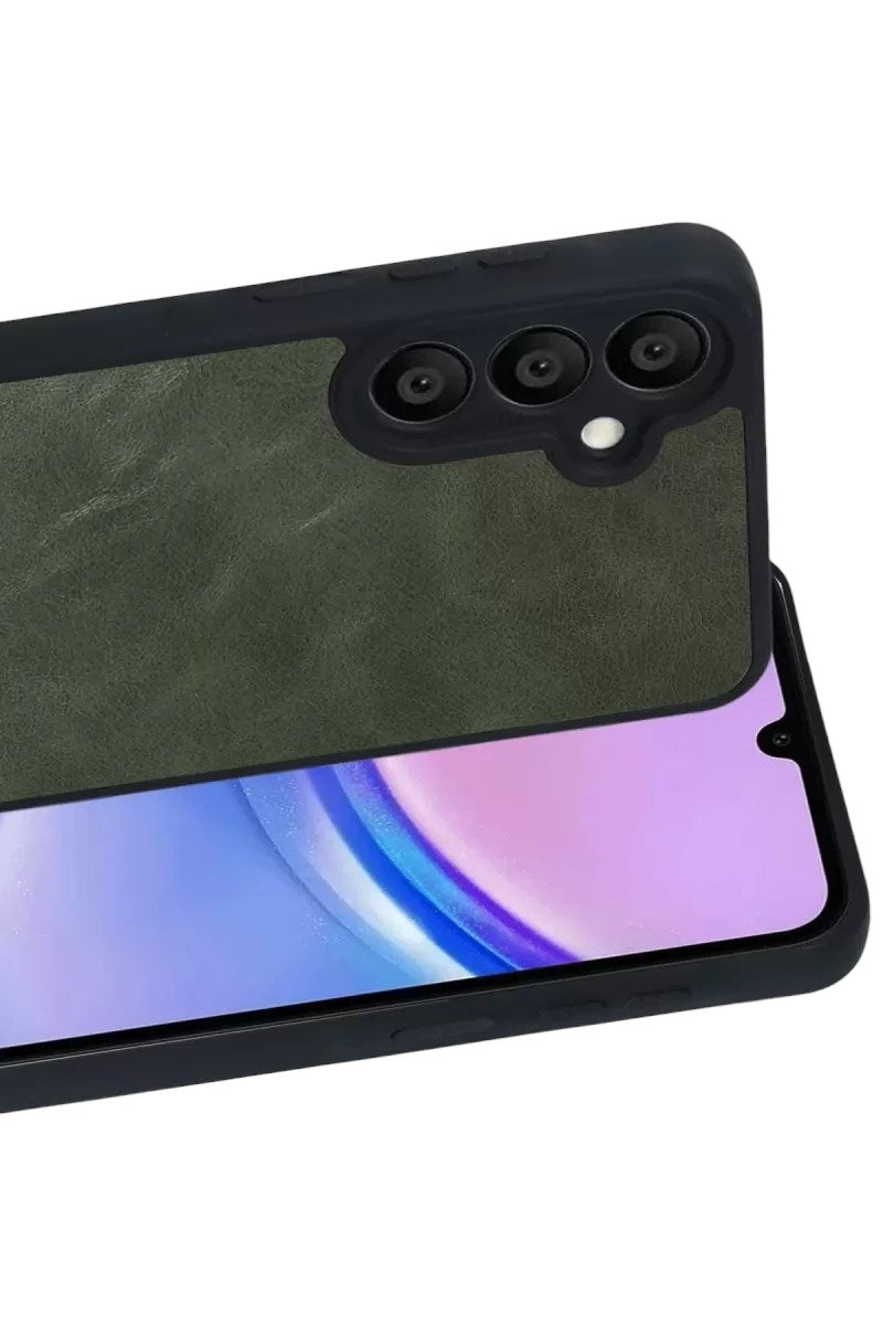 Mey İthalat® Samsung Galaxy A37 5G Aras Deri Kapak - Yeşil