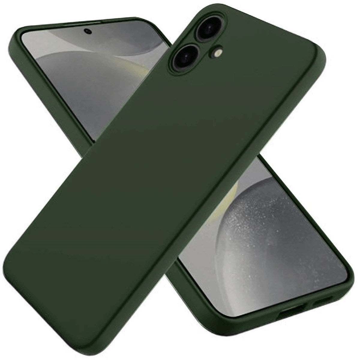 Mey İthalat® Samsung Galaxy A06 Kılıf First Silikon - Koyu Yeşil