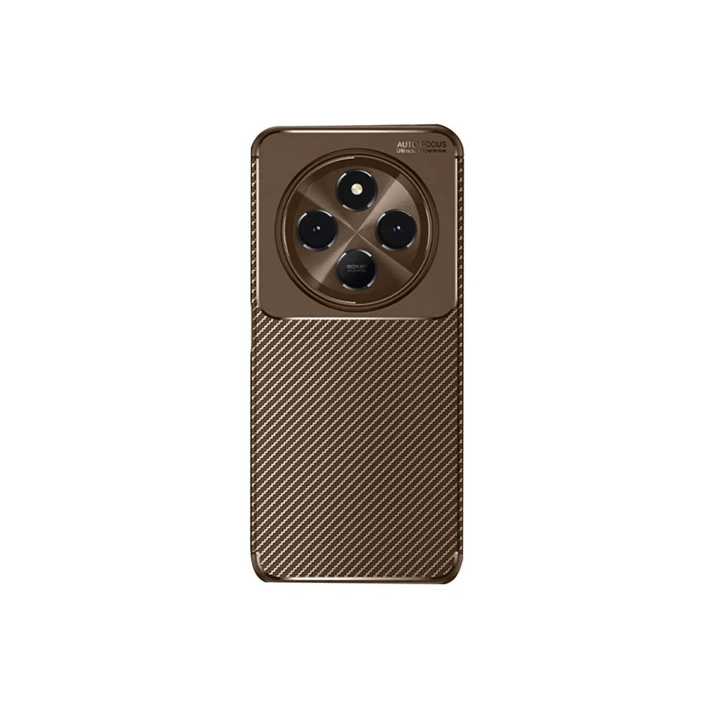 Mey İthalat® Redmi 14C Kılıf Auto Focus Karbon Kapak - Kahverengi