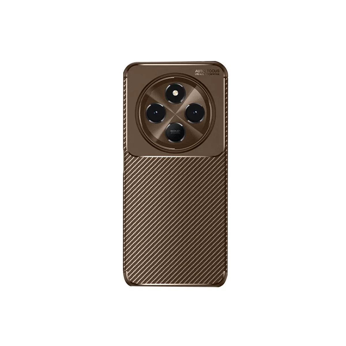Mey İthalat® Redmi 14C Kılıf Auto Focus Karbon Kapak - Kahverengi