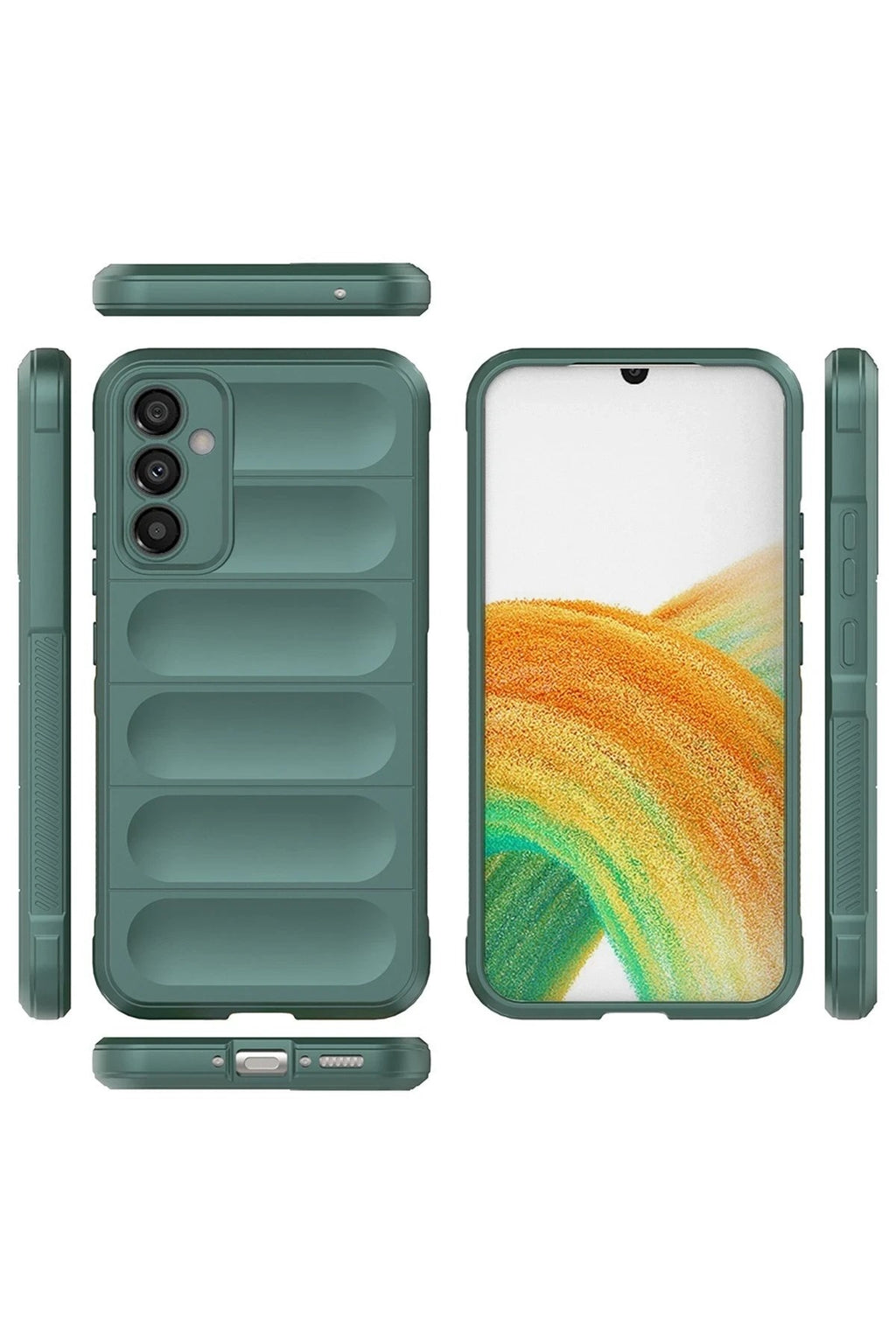 Mey İthalat® Samsung Galaxy A05S Kılıf Optimum Silikon - Koyu Yeşil