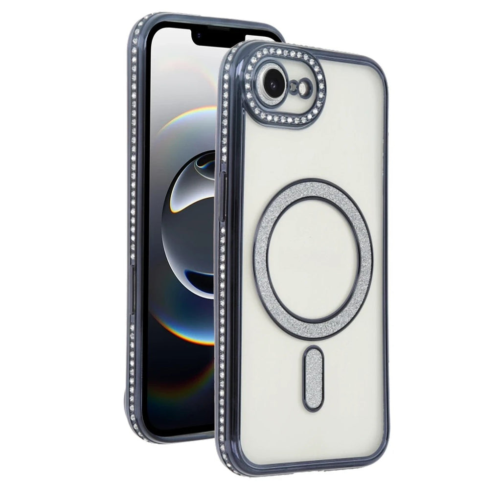 Mey İthalat® iPhone 16E Joke Simli Magneticsafe Kılıf - Siyah