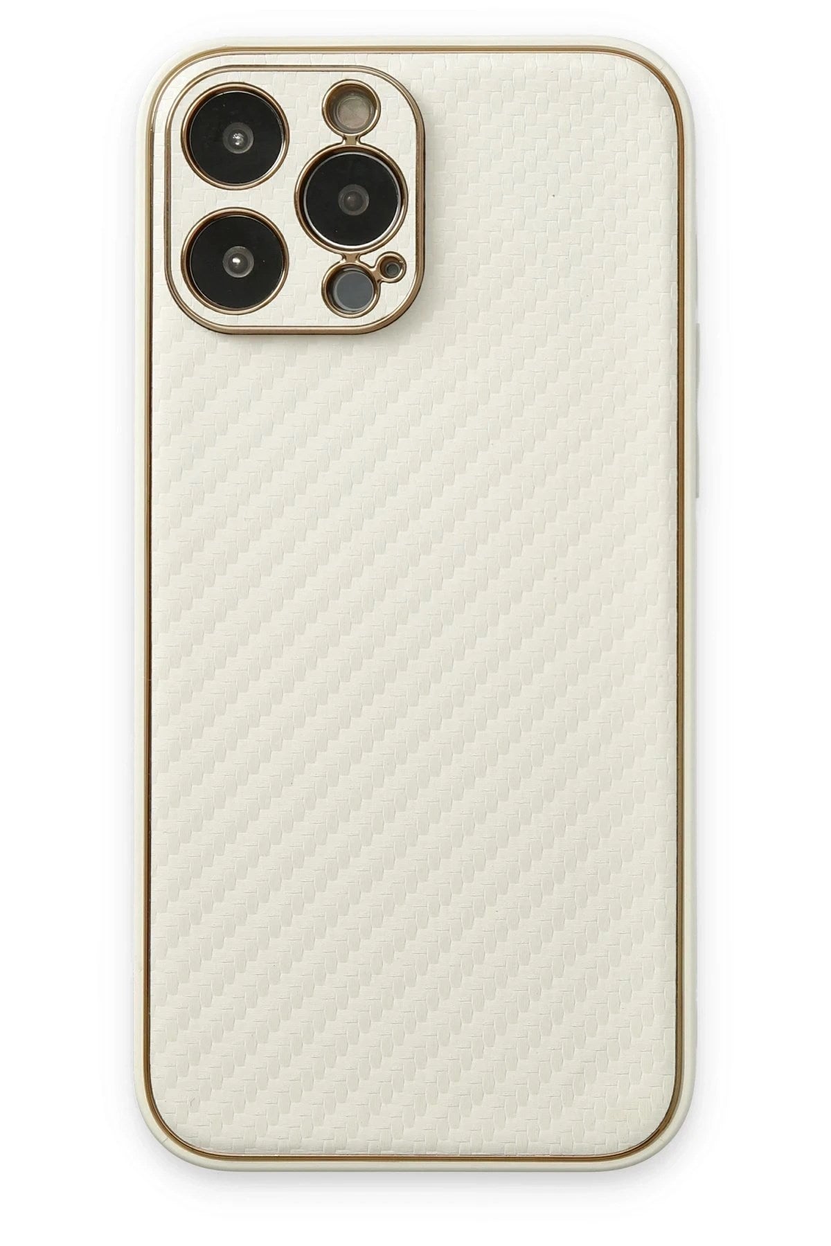 Mey İthalat® iPhone 13 Pro Kılıf Coco Karbon Silikon - Beyaz