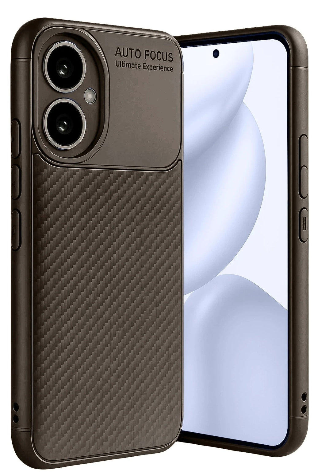 Mey İthalat® Honor 400 Kılıf Auto Focus Karbon Kapak - Kahverengi