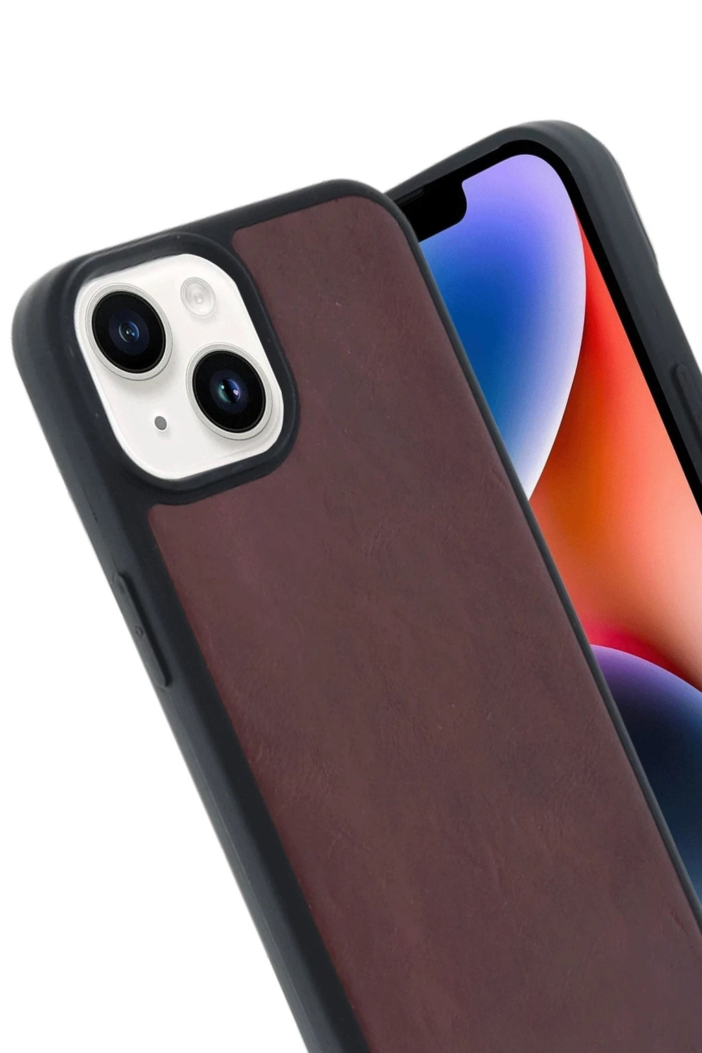 Mey İthalat® iPhone 15 Kılıf Aras Deri Kapak - Bordo