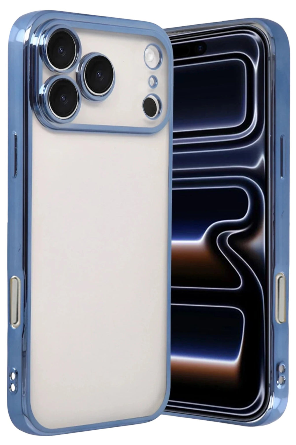 Mey İthalat® iPhone 17 Pro Max Lensli Silikon - Açık Mavi
