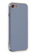 Mey İthalat® iPhone 7 Kılıf Volet Silikon - Mavi