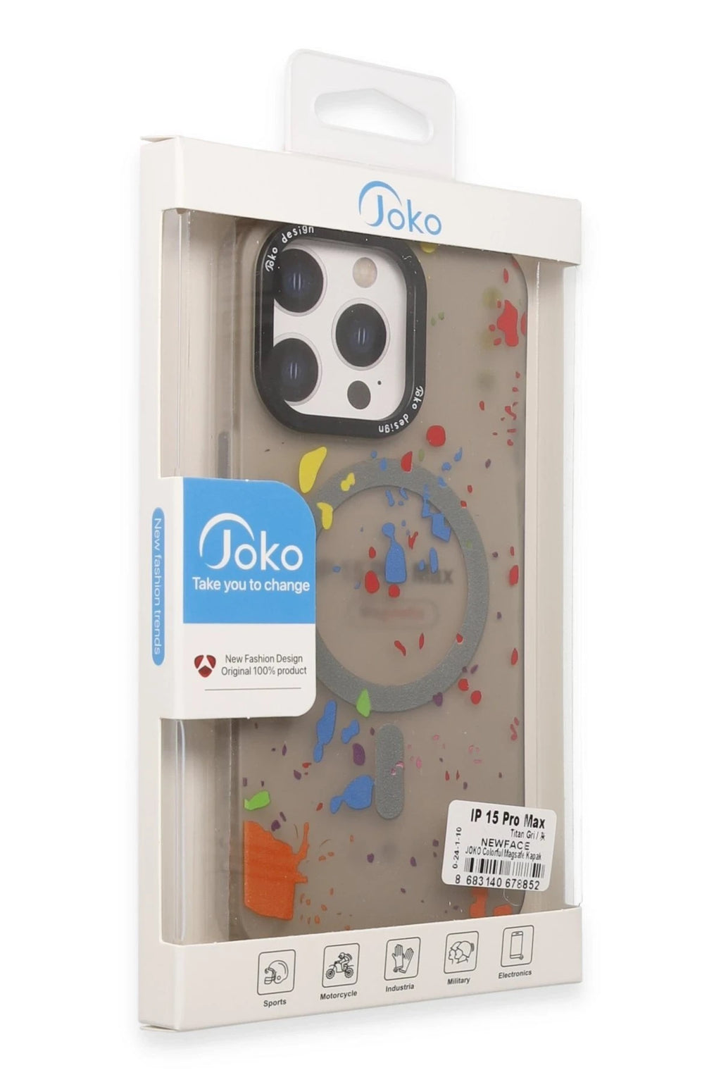 Mey İthalat® iPhone 14 Pro Colorful Magsafe Kapak - Siyah