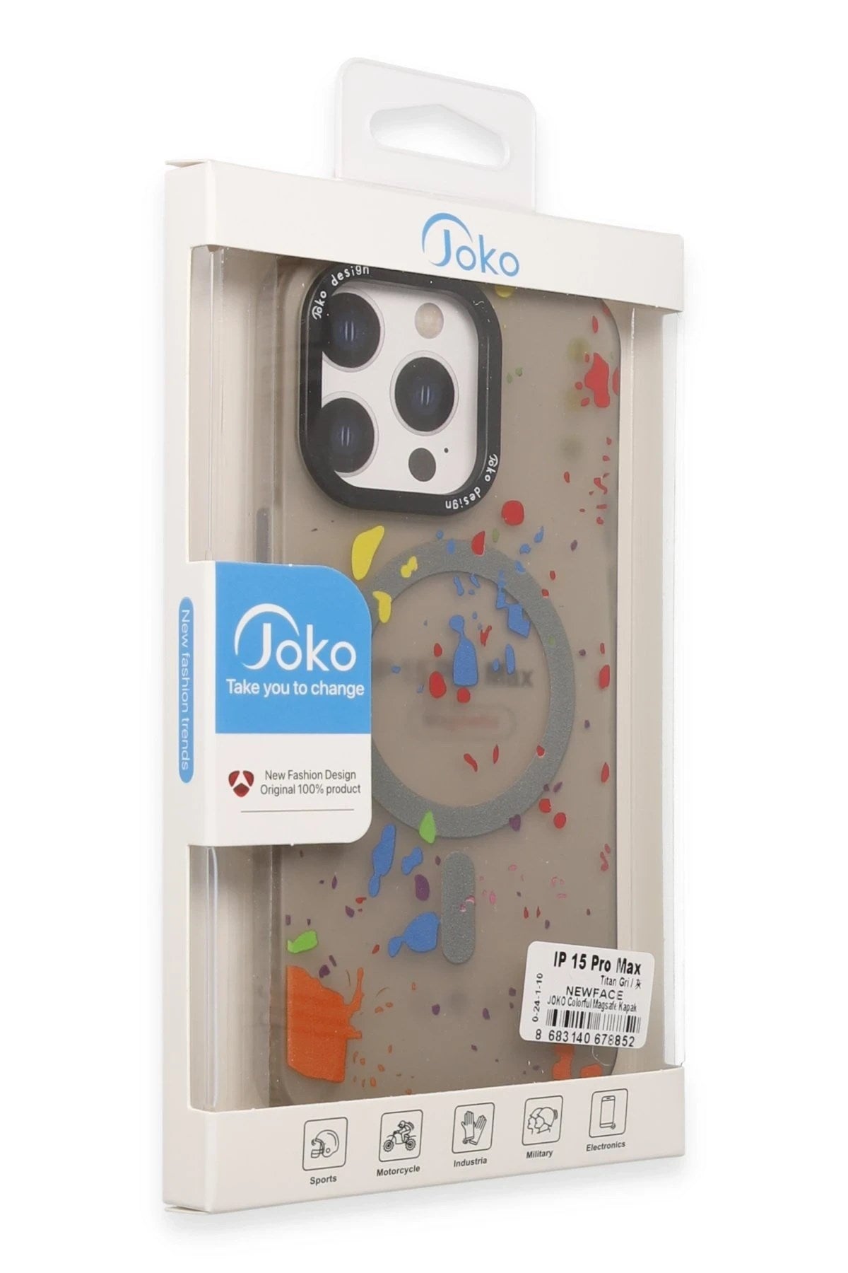 Mey İthalat® iPhone 14 Pro Colorful Magsafe Kapak - Siyah