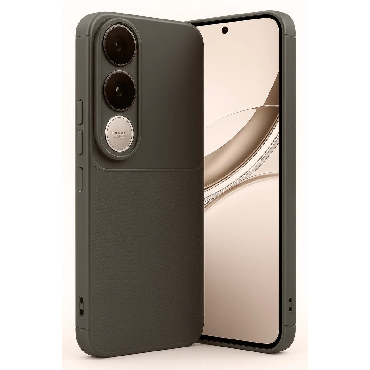 Mey İthalat® Vivo V50 Lite 4G Auto Focus Karbon Kapak - Kahverengi
