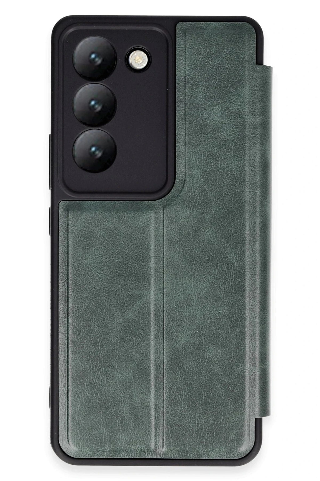 Mey İthalat® Vivo V30 Lite 4G Kılıf Flip Cover - Koyu Yeşil