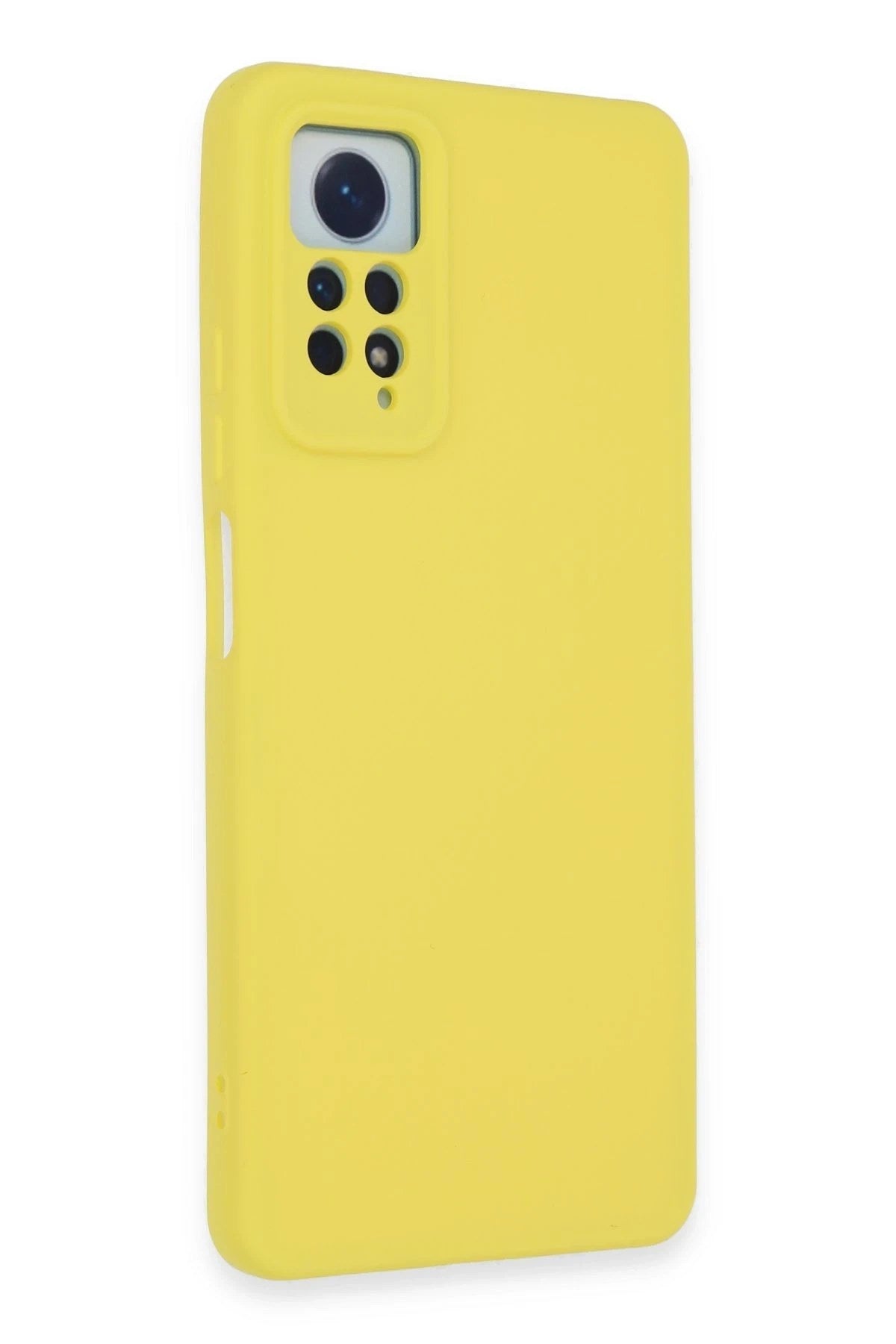 Mey İthalat® Redmi Note 12 Pro 4G Kılıf Nano içi Kadife Silikon - Sarı